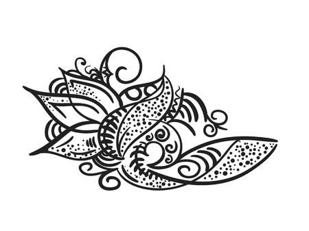 Abstract floral design elementのイラスト素材