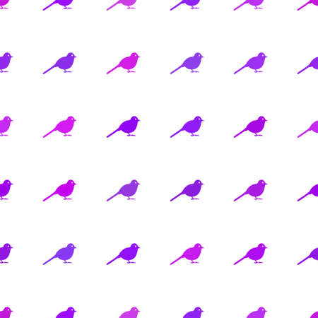 Seamless pattern Purple birds silhouette background
