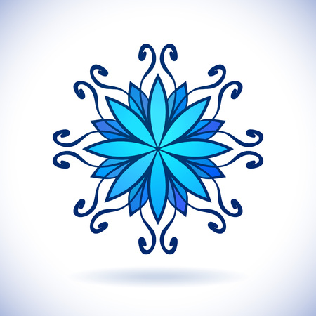 Flower ornament, Isolated design element, illustrationのイラスト素材