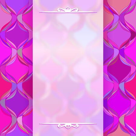 Transparent white banner on colorful magenta background, Template for designのイラスト素材