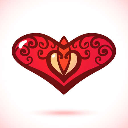 Heart, Isolated design element, Vector illustrationのイラスト素材