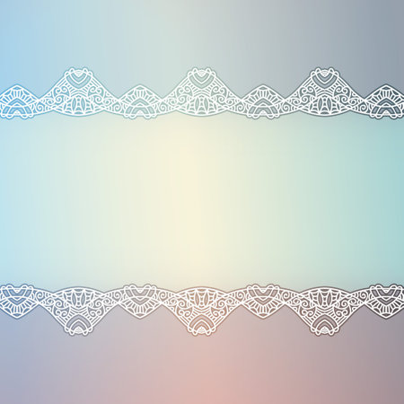 Gradient color background with white ornamental line decoration, Template for your designのイラスト素材