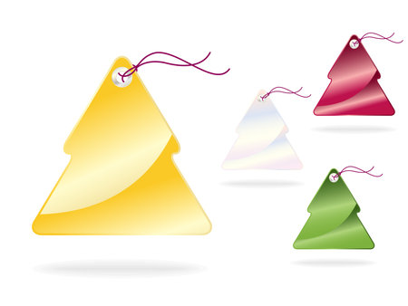 tag christmas tree shapeのイラスト素材