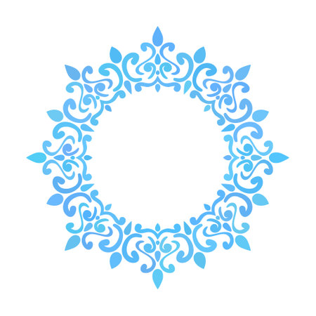 Round frame, Circular ornament design element, Vectorのイラスト素材