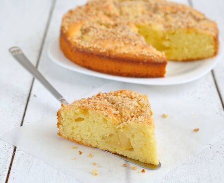 	Tart with apples and almondsの写真素材