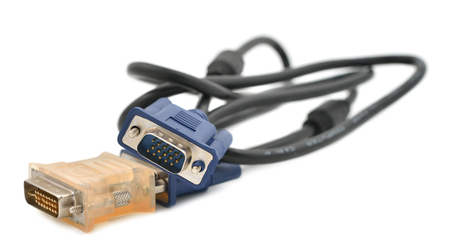 Computer cable isolated on white background