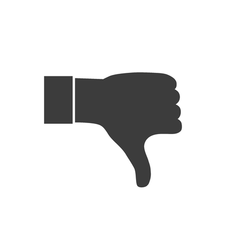 thumbs down or dislike hand vector icon for social media websites and mobile appsのイラスト素材