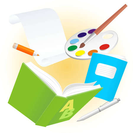 Different subjects for schoolのイラスト素材