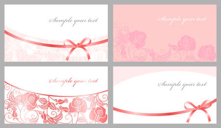 Congratulatory cards in pink tonesのイラスト素材