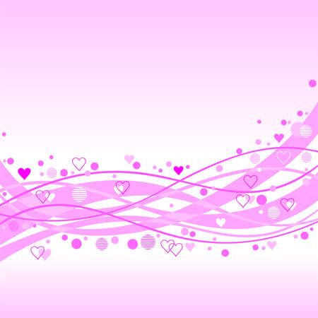 abstract pink background with heartsのイラスト素材