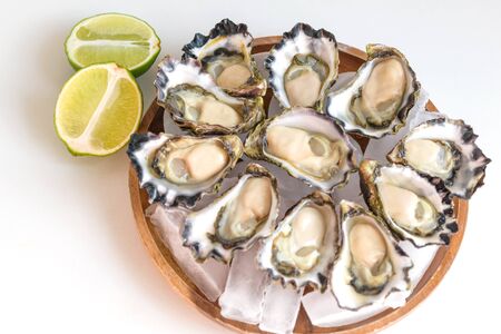 Freshly shucked Sydney Rock Oysterの写真素材