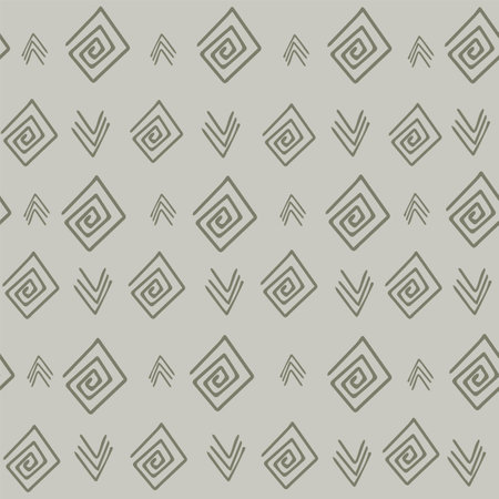 Abstract geometric pattern with lines, rhombuses. Seamless vector background.のイラスト素材