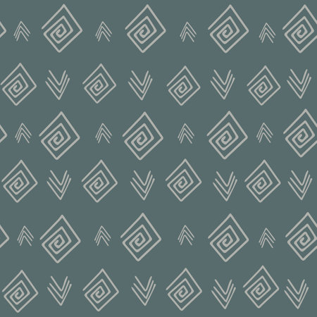 Abstract geometric pattern with lines, rhombuses. Seamless vector background.のイラスト素材