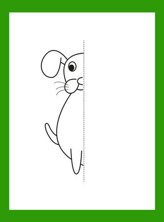 Puzzle coloring book for children. Dog. Vectorのイラスト素材