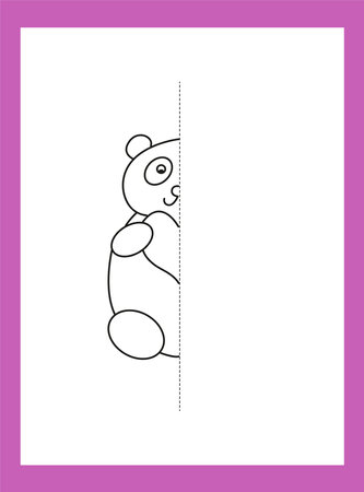 Draw a drawing. Bear, beast. Vector image.のイラスト素材