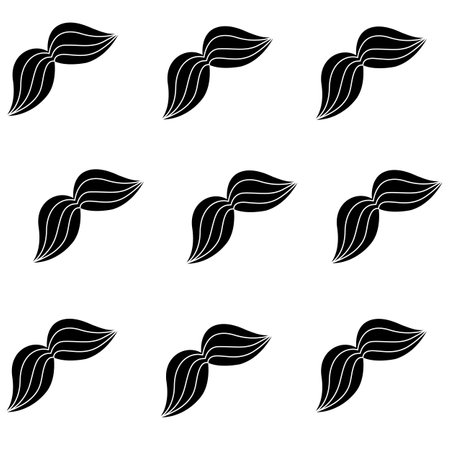 barber shop mustache vintage gentleman seamless patternのイラスト素材