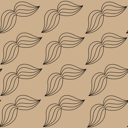 barber shop mustache vintage gentleman seamless patternのイラスト素材