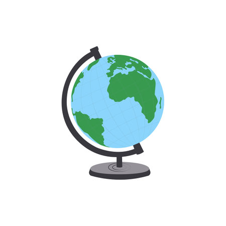 Globe. Earth planet flat icon. vector illustration.のイラスト素材
