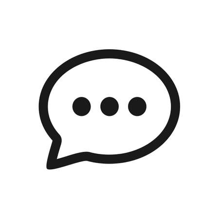 chat bubble message icon vector