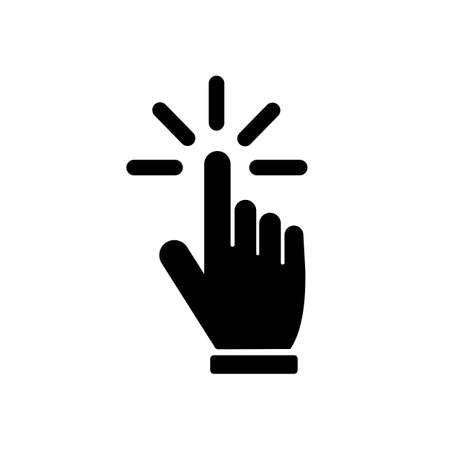 Hand cursor click icon symbol Vectorのイラスト素材