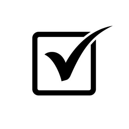 Check mark icon symbols vector.  symbol for website Computer and mobile vector.のイラスト素材