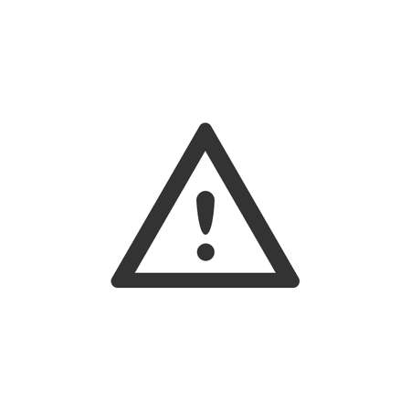Danger sign. The attention icon. Danger symbol. Vector attention sign with exclamation mark iconのイラスト素材