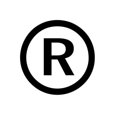 Register trademark symbol icon vector. symbol for web site Computer and mobile vector.のイラスト素材