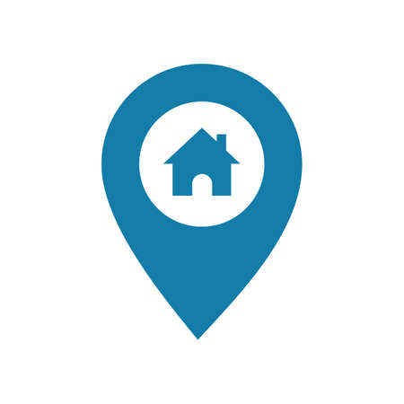 Pin map Home icon vectorのイラスト素材