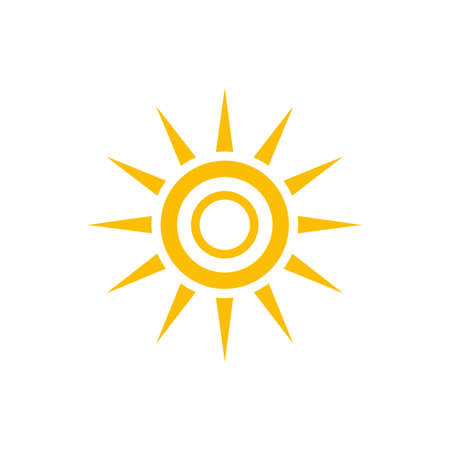 Sun symbols vector iconのイラスト素材