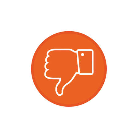 Dislike icon Vector. thumbs down icon. Hand Down Icon vectorのイラスト素材
