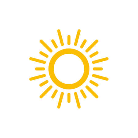 Sun symbols vector iconのイラスト素材