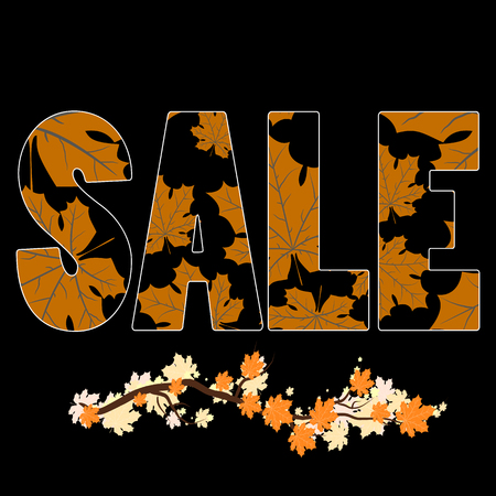 Autumn sale poster.のイラスト素材