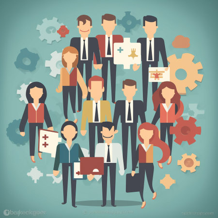 Business people teamwork. Teamwork concept. Flat design vector illustration.の素材
