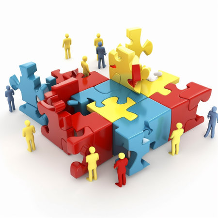 Teamwork concept. Isolated on white background. 3d rendered.の素材