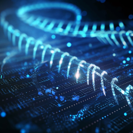 Abstract technology background with circuit board. 3d rendering toned imageの素材