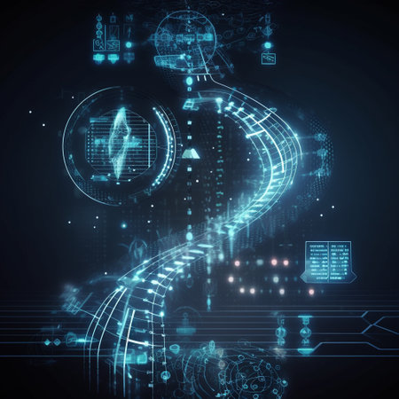 Abstract technology concept background. Circuit board, high computer technology. Vector illustrationの素材