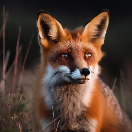Portrait of a red fox (Vulpes vulpes)の素材