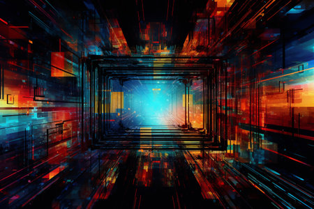 3d abstract fractal background. Digital artwork for creative graphic designの素材
