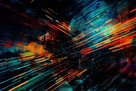 abstract futuristic technology background, 3d illustration with space for textの素材