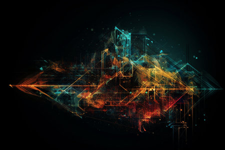 Abstract vector background, futuristic technology illustration, vector eps10.の素材