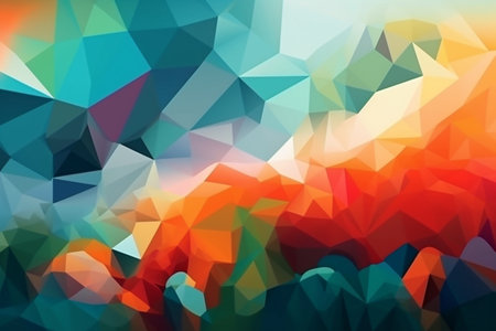 Abstract colorful polygonal background. Polygonal vector illustration.の素材