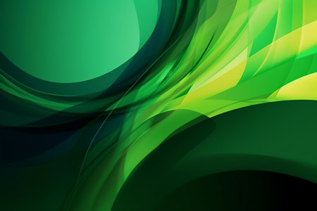 Abstract green background, futuristic wavy illustration, vector eps10の素材