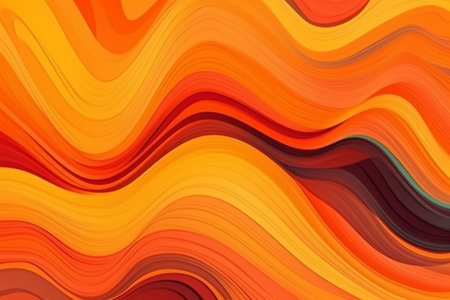3d rendering, computer generated illustration of colorful abstract background with wavesの素材