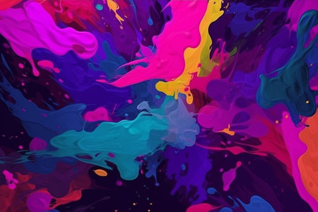 abstract colorful background with paint splashes, vector art illustration.の素材