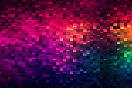 Abstract pixel mosaic background. Vector illustration. Pink, blue, purple colors.の素材
