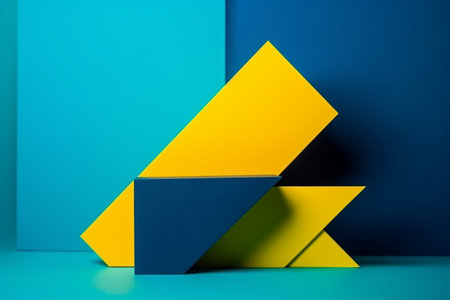 Abstract minimal scene with geometric shapes. Minimalist background. 3d renderの素材