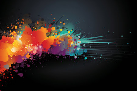 Abstract colorful background with paint splashes and blots. Vector illustration.の素材