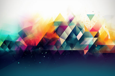 Abstract colorful background with triangles. Vector illustration. Eps 10 file.の素材