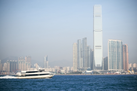 view from Hong Kong Island to the Koowlon