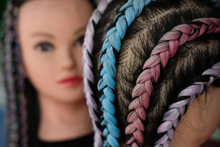 Street mannequin for hairstyles and braidsの写真素材